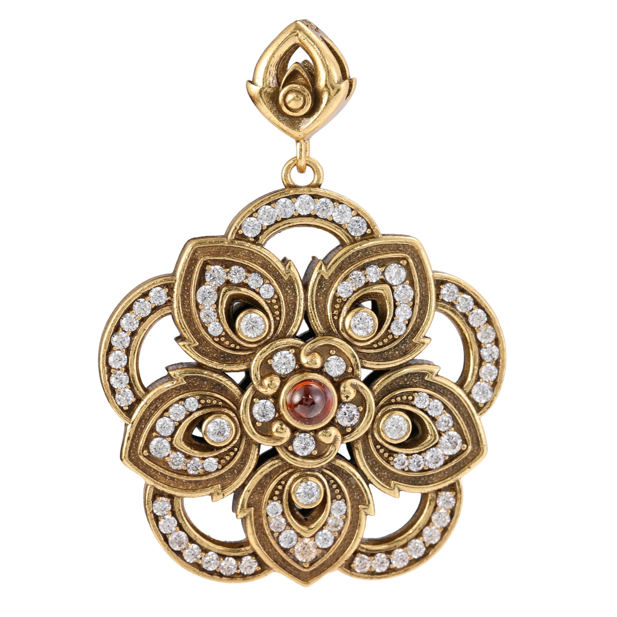 Floral Medallion Statement Pendant
