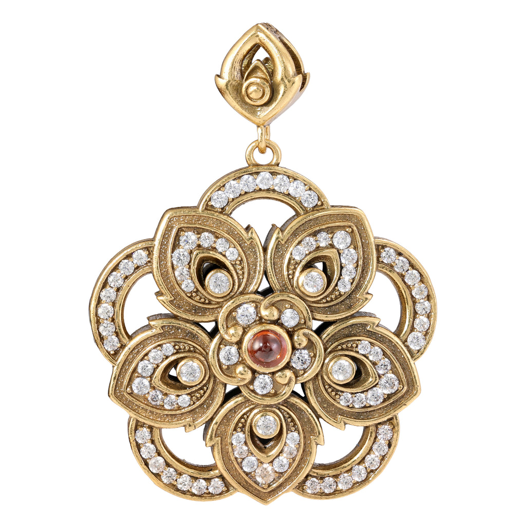 Floral Medallion Statement Pendant