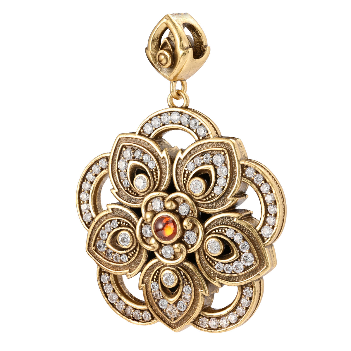 Floral Medallion Statement Pendant