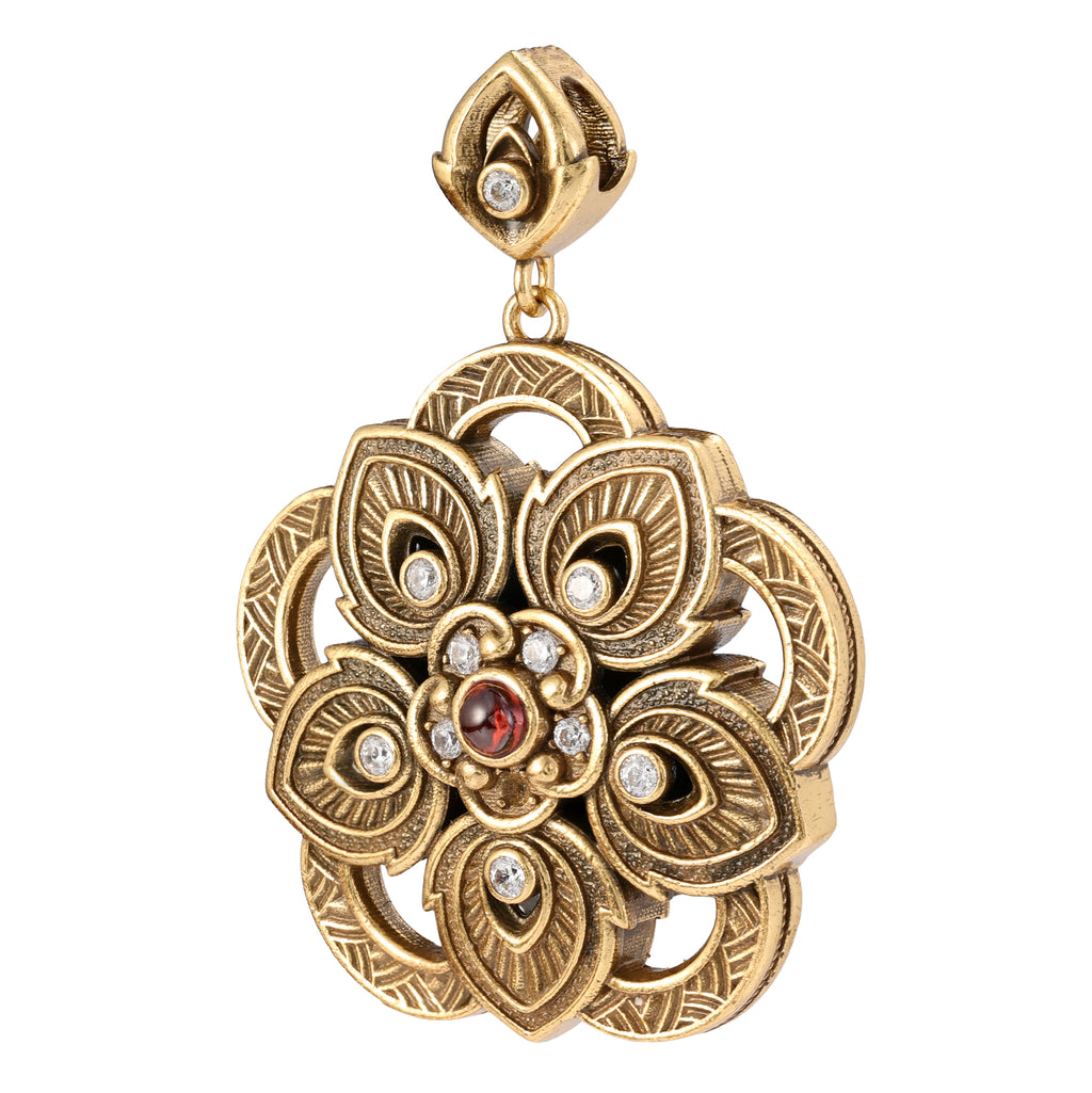 Floral Medallion Statement Pendant