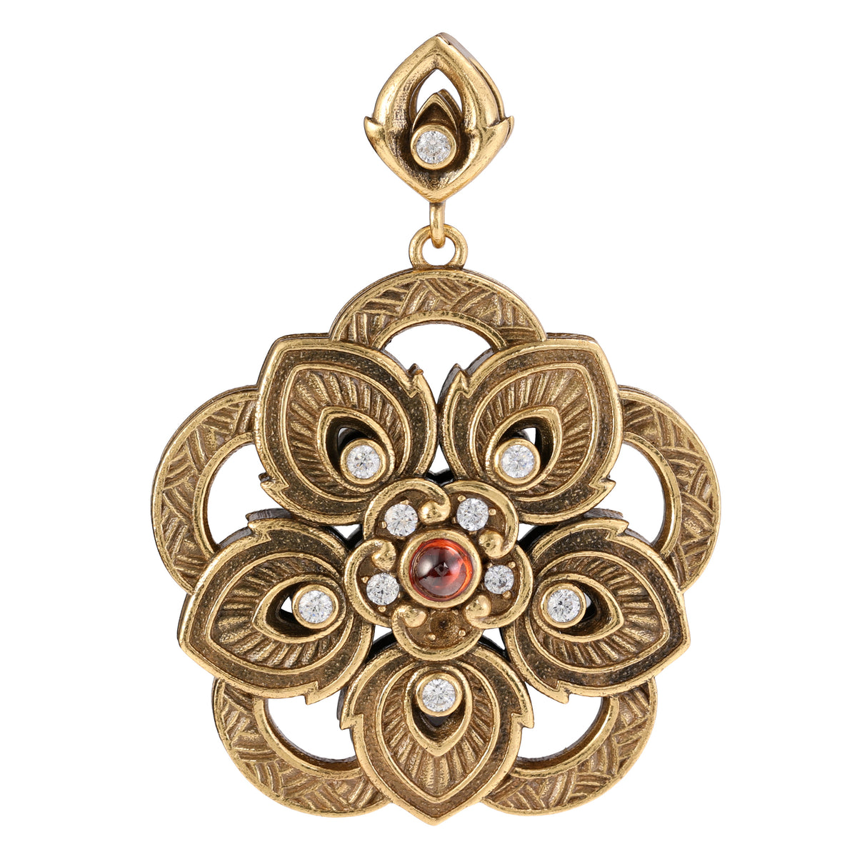 Floral Medallion Statement Pendant