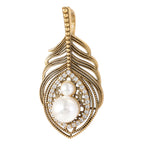 Pearl Feather Statement Pendant