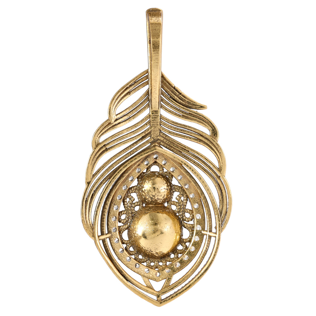 Pearl Feather Statement Pendant