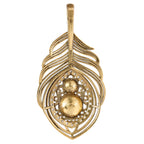 Pearl Feather Statement Pendant