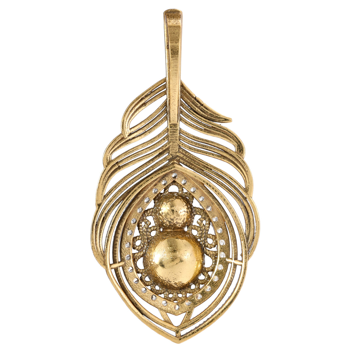 Pearl Feather Statement Pendant