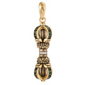 Green Accent Sculptural Pendant