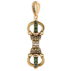 Green Accent Sculptural Pendant