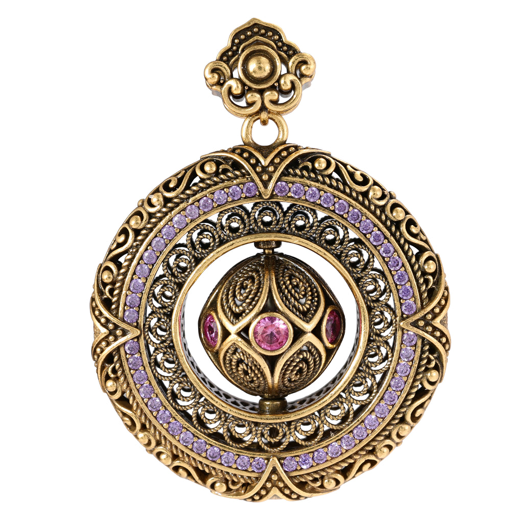Ornate Orb Medallion Statement Pendant