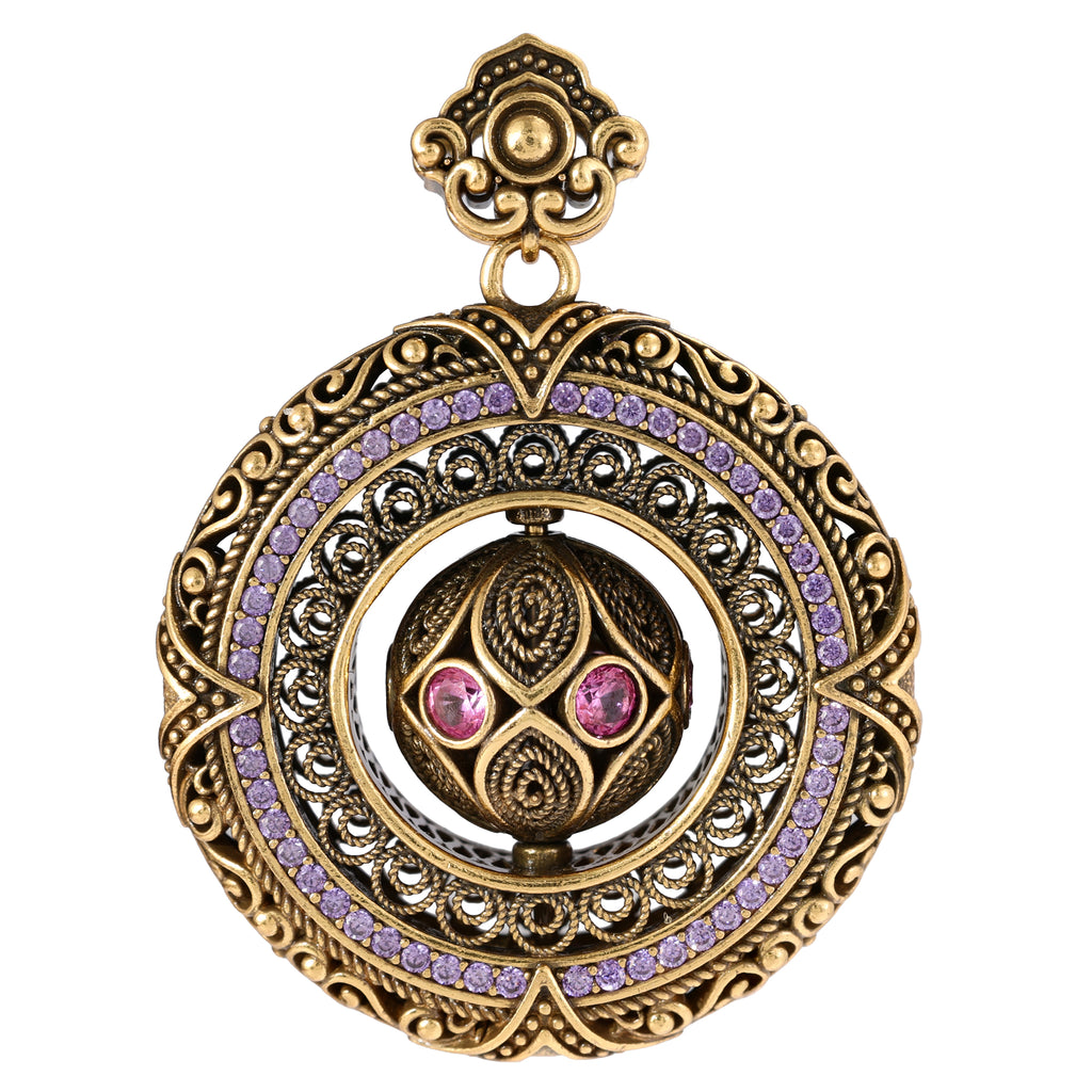 Ornate Orb Medallion Statement Pendant