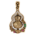 Floral Gourd Statement Pendant