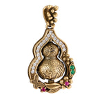 Floral Gourd Statement Pendant