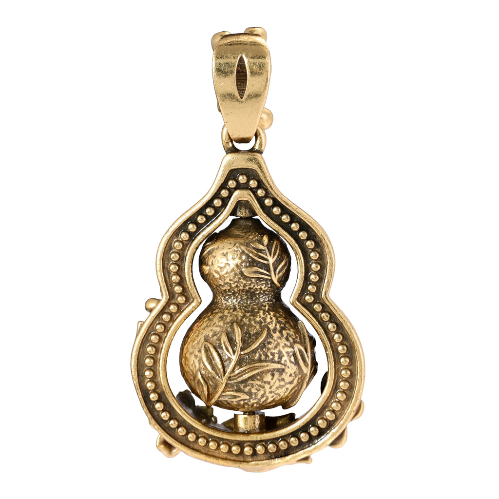 Floral Gourd Statement Pendant