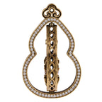 Pink Stone Floral Gourd Pendant