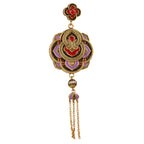 Red & Purple Floral Tassel Pendant