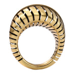 Linear Openwork Pavé Statement Ring