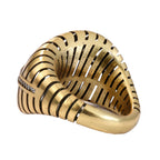 Linear Openwork Pavé Statement Ring