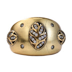 Floral Pavé Dome Statement Ring