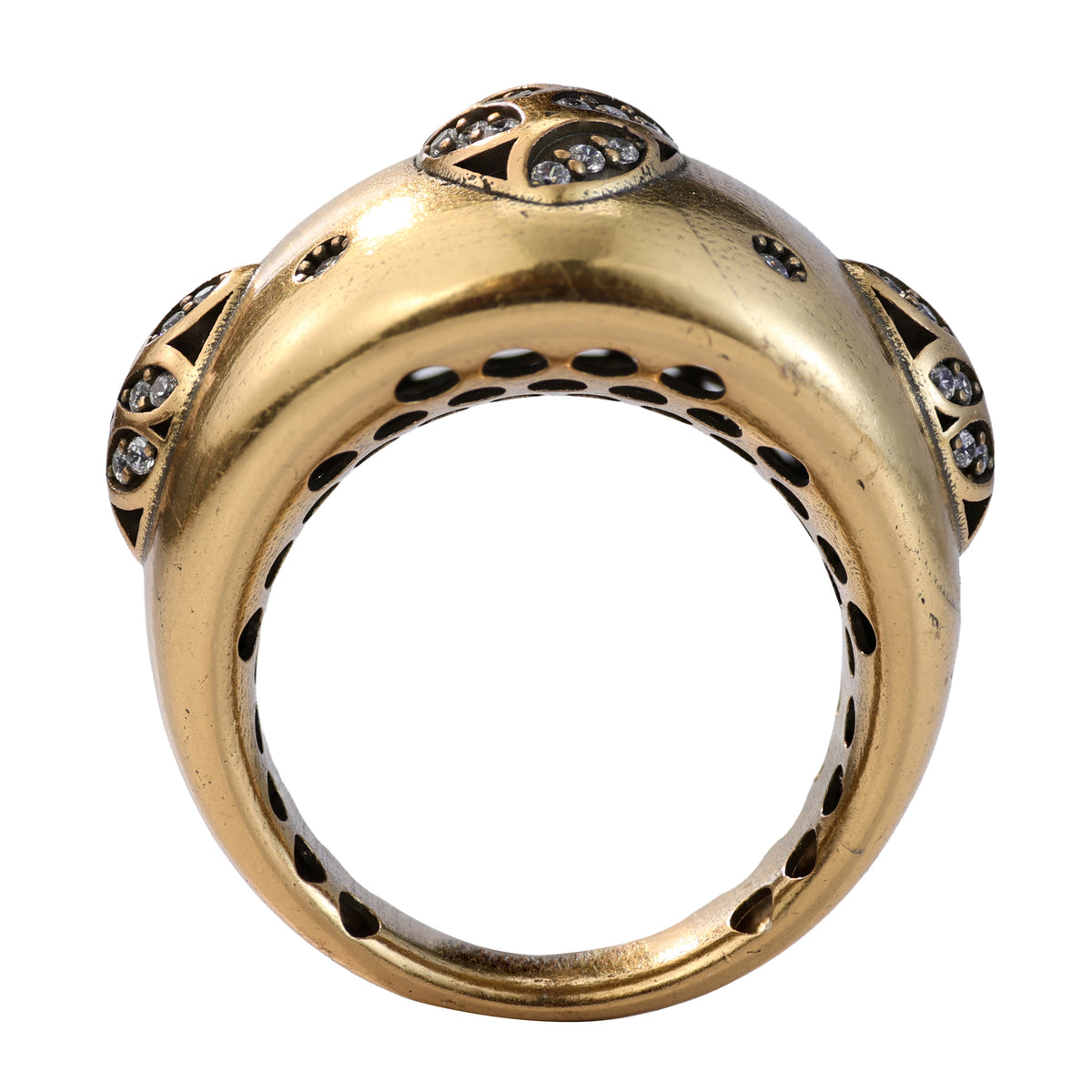 Floral Pavé Dome Statement Ring