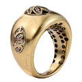 Floral Accent Dome Statement Ring