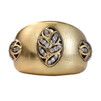Floral Accent Dome Statement Ring