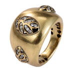 Floral Accent Dome Statement Ring
