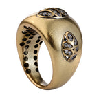 Floral Accent Dome Statement Ring