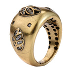 Floral Pavé Dome Statement Ring