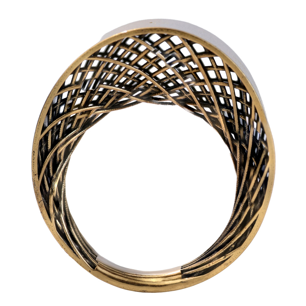 Wide Band Ring in Antique Bronze Tone