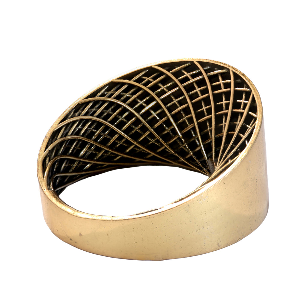 Wide Band Ring in Antique Bronze Tone