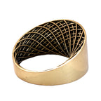 Wide Band Ring in Antique Bronze Tone