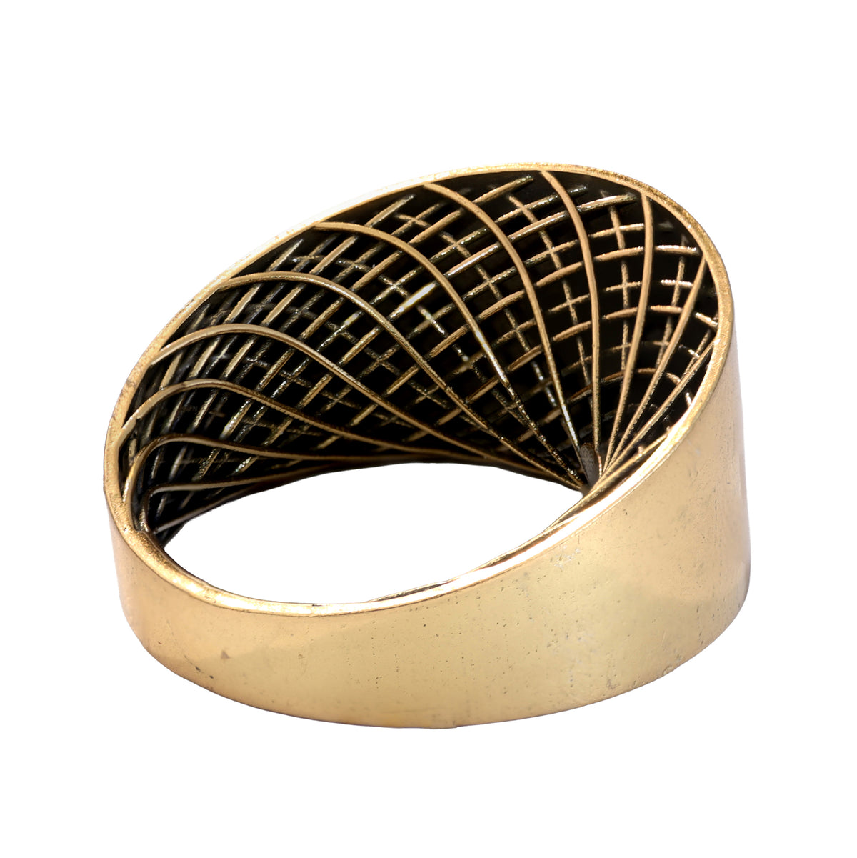 Wide Band Ring in Antique Bronze Tone