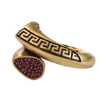 Greek Key Pavé Open Ring