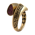 Greek Key Pavé Open Ring
