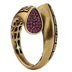 Greek Key Pavé Open Ring