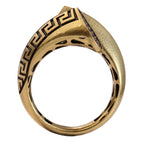 Greek Key Pavé Open Ring