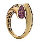 Greek Key Pavé Open Ring