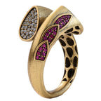 Pavé Leaf Bypass Ring