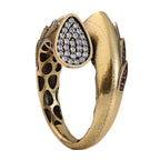 Pavé Leaf Bypass Ring