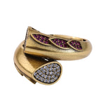 Pavé Leaf Bypass Ring