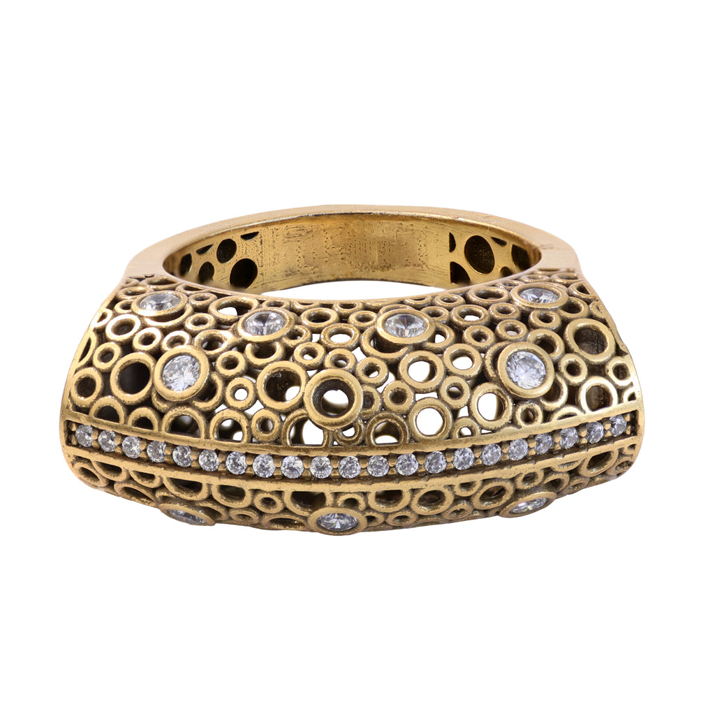 Center Row Openwork Pavé Ring