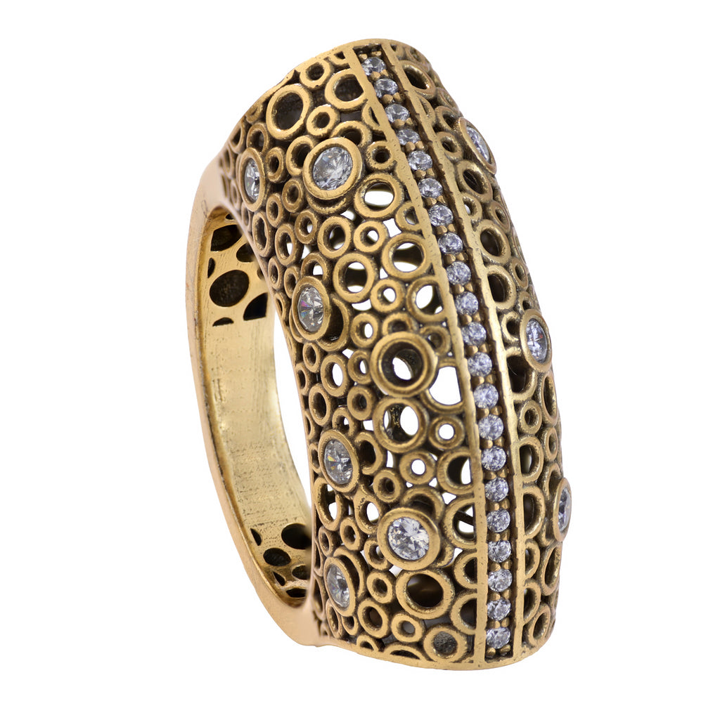 Center Row Openwork Pavé Ring
