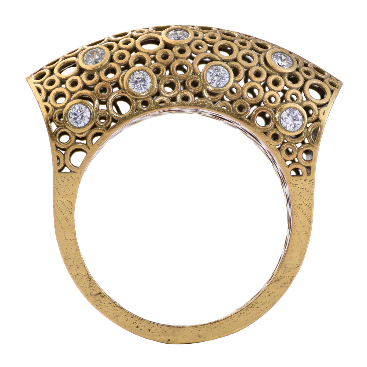 Center Row Openwork Pavé Ring