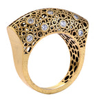 Center Row Openwork Pavé Ring