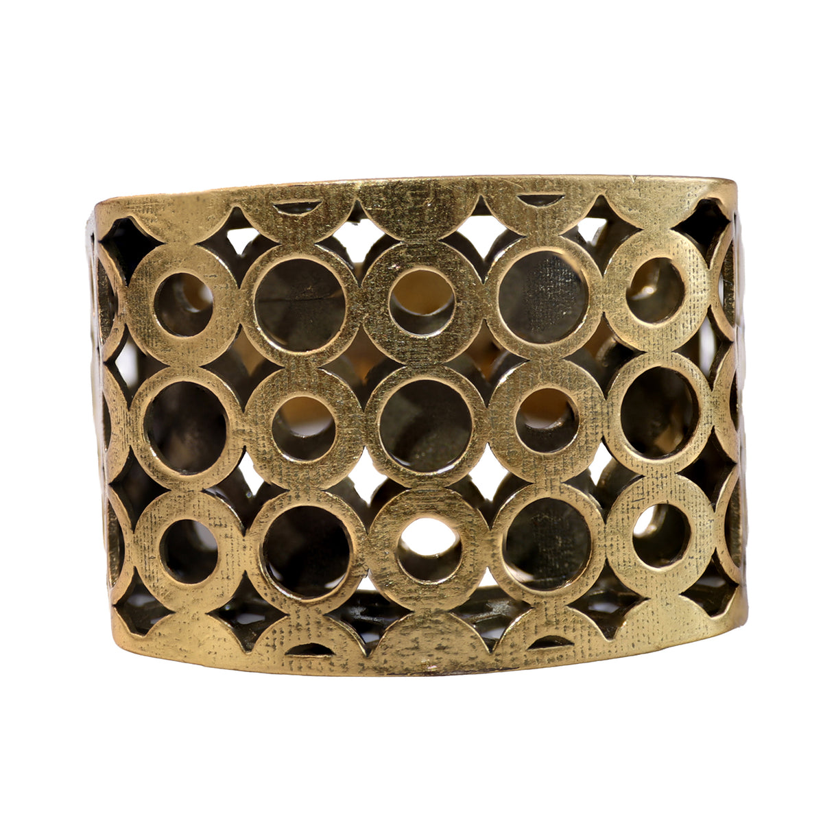 Circular Openwork Statement Ring