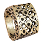 Circular Openwork Statement Ring