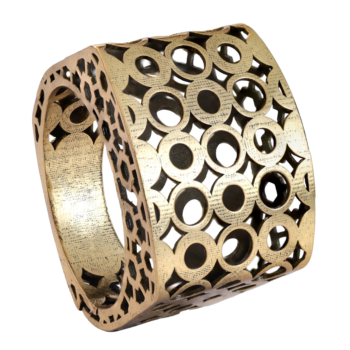 Circular Openwork Statement Ring