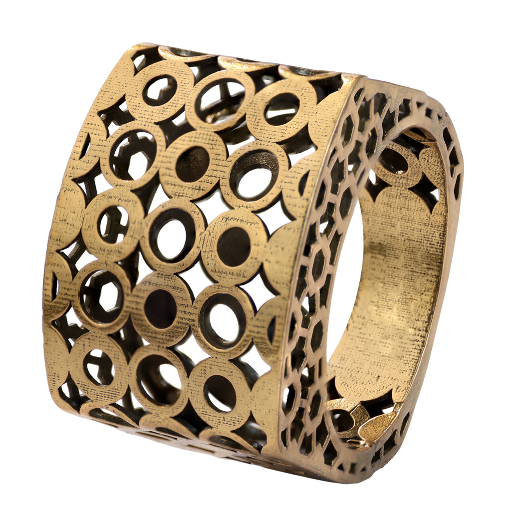 Circular Openwork Statement Ring