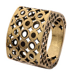 Circular Openwork Statement Ring