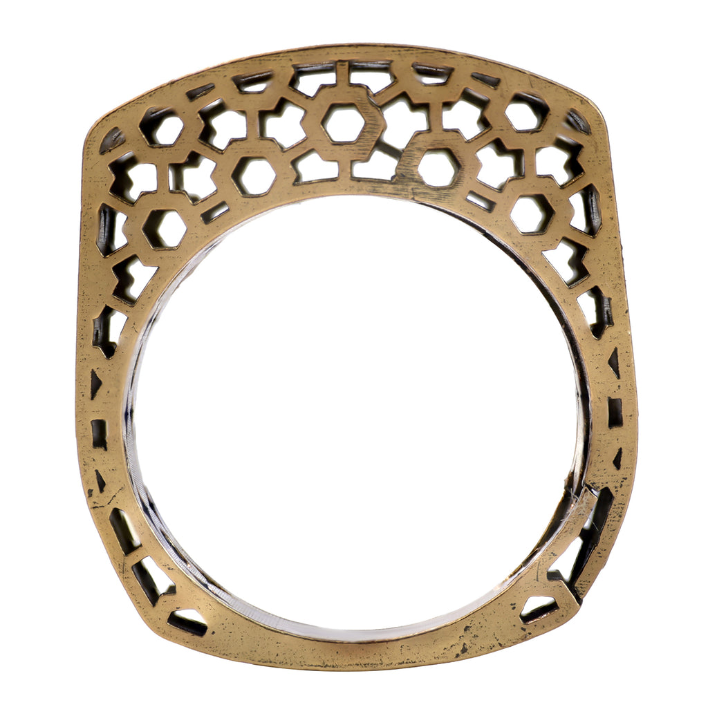Circular Openwork Statement Ring