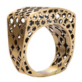 Circular Openwork Statement Ring